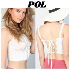 POL LACE BACK TOP